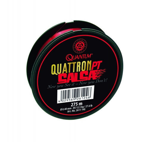 Quantum Quattron Salsa Nylonline 275m Transparent Rød