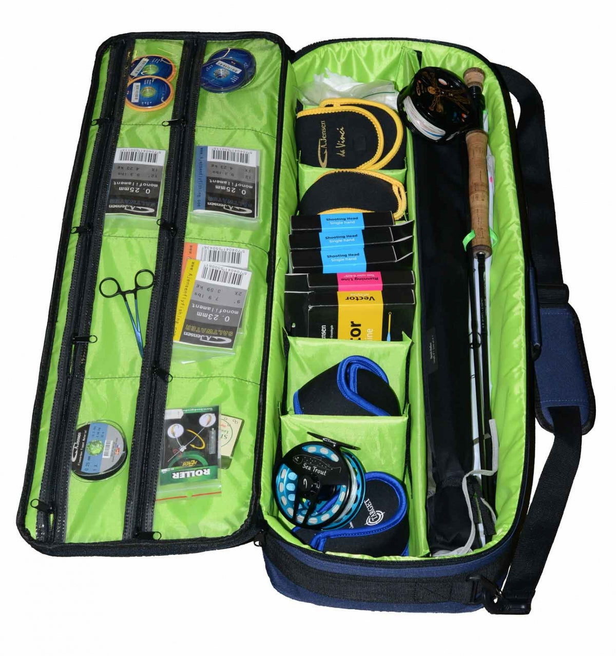 A. Jensen Rod N' Reel Bag Large Op til 15' 5-Delt