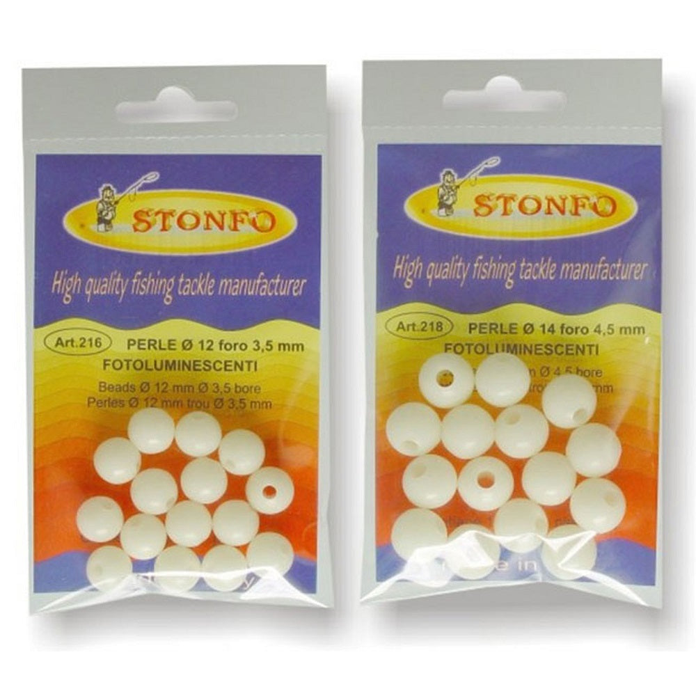 Stonfo Flydeperler Rund Plast Hvid/Glow