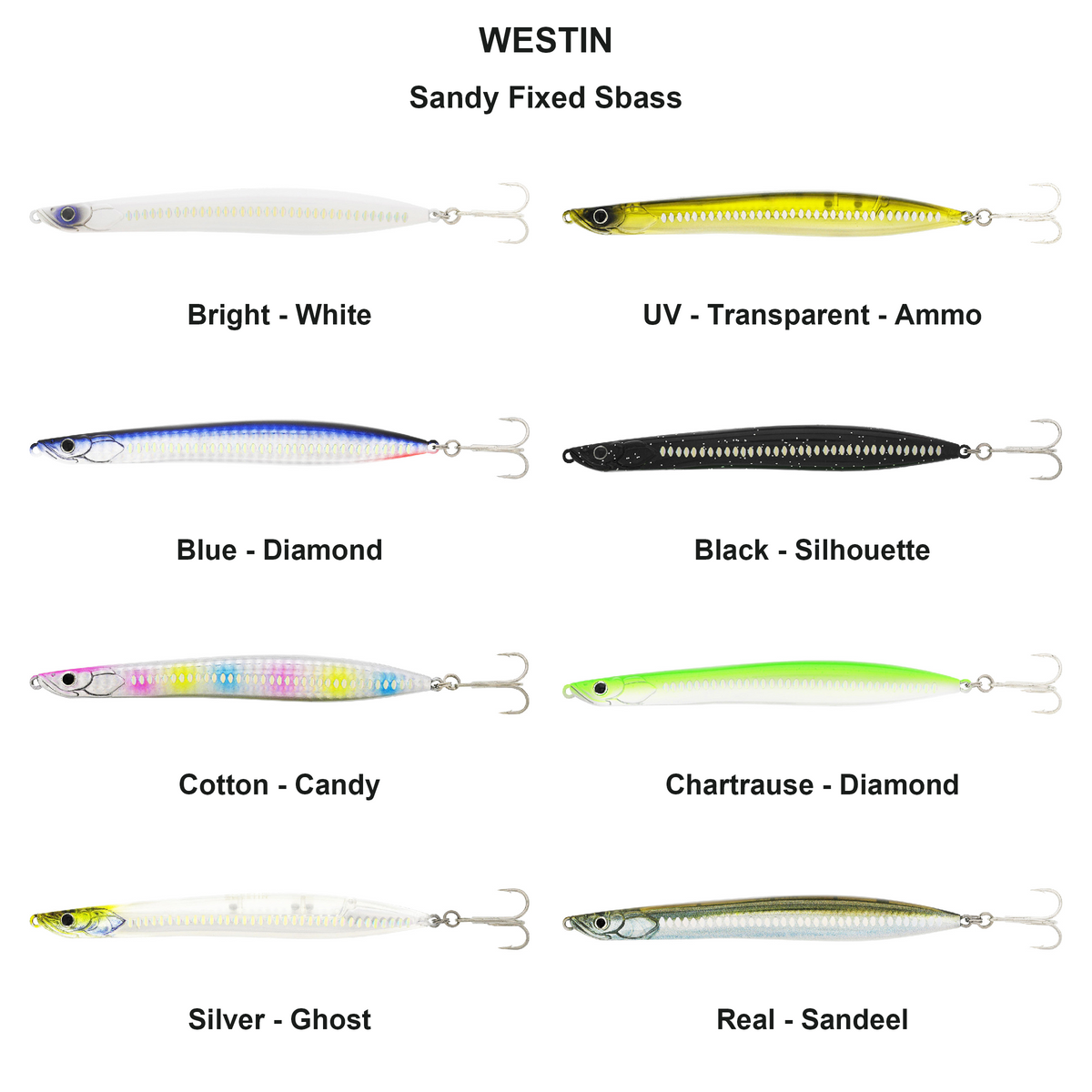 Farveoversigt – Sandy Fixed Sbass