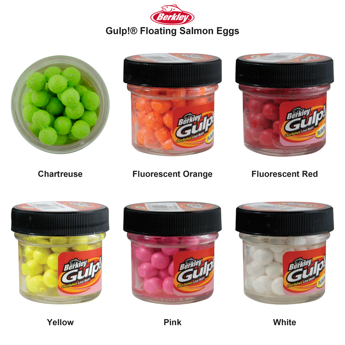 Farveoversigt – Berkley Gulp!® Floating Salmon Eggs