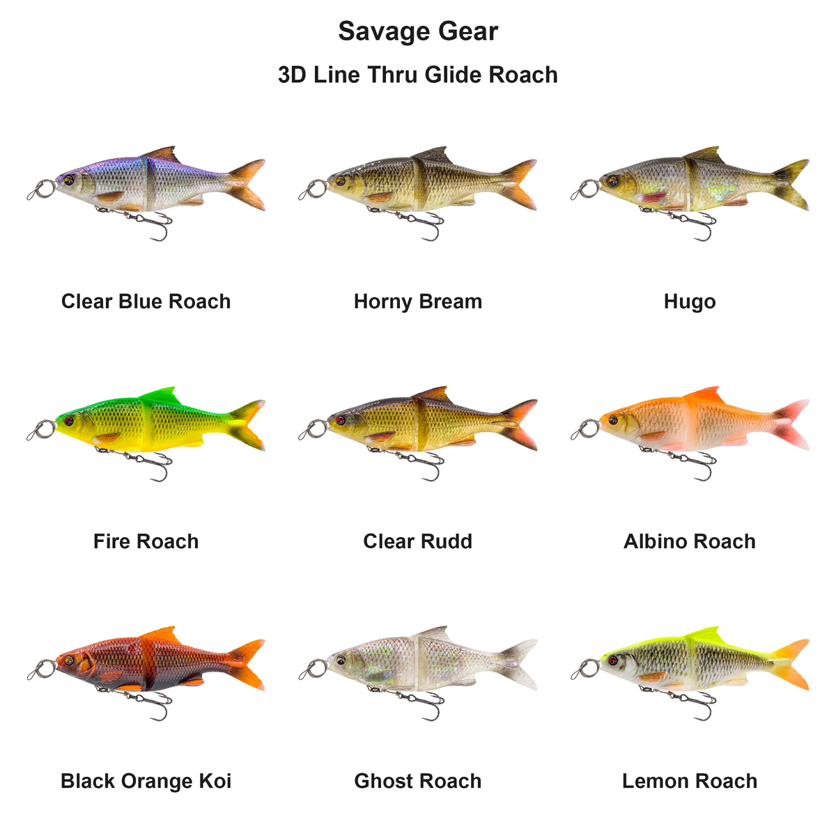 Farveoversigt – Savage Gear 3D Line Thru Glide Roach