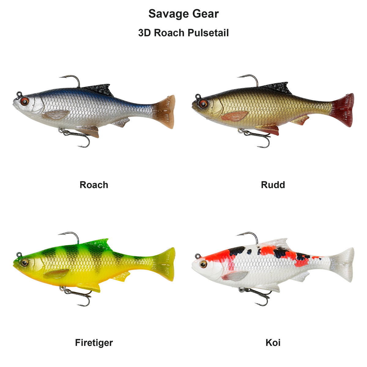 Farveoversigt – Savage Gear 3D Roach Pulsetail