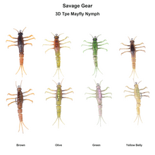 Farveoversigt – Savage Gear 3D Tpe Mayfly Nymph