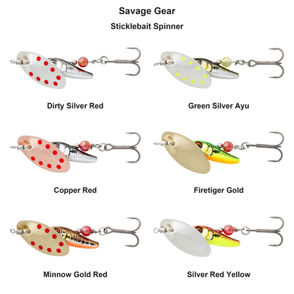 Farveoversigt – Savage Gear Sticklebait Spinner