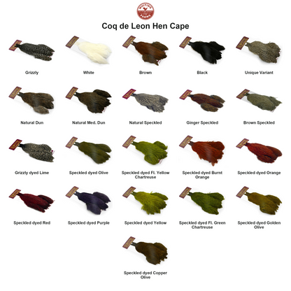 Farveoversigt – Whiting Coq de Leon Hen Cape