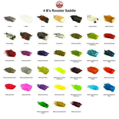 Farveoversigt – Whiting 4 B's Rooster Saddle