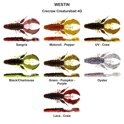 Farveoversigt – Crecraw Creaturebait 4G