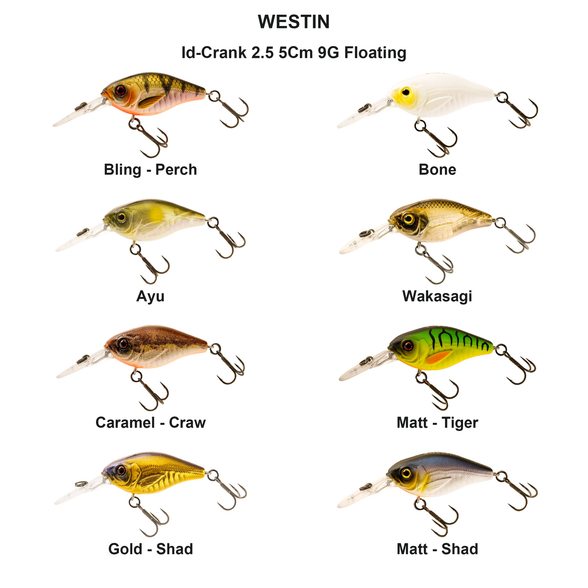 Farveoversigt – Id-Crank 2.5 5Cm 9G Floating