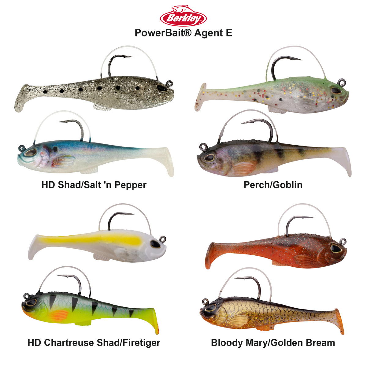 Farveoversigt – Berkley PowerBait® Agent E