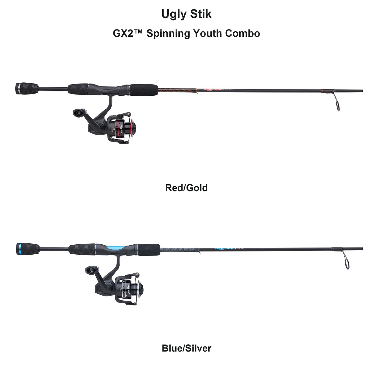 Farveoversigt – Ugly Stik GX2™ Spinning Youth Combo