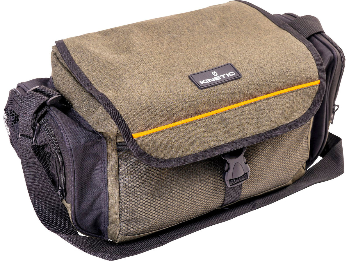 Kinetic Tackle Bag med 3 bokse, Olive Melange/Orange – del af gavepakken